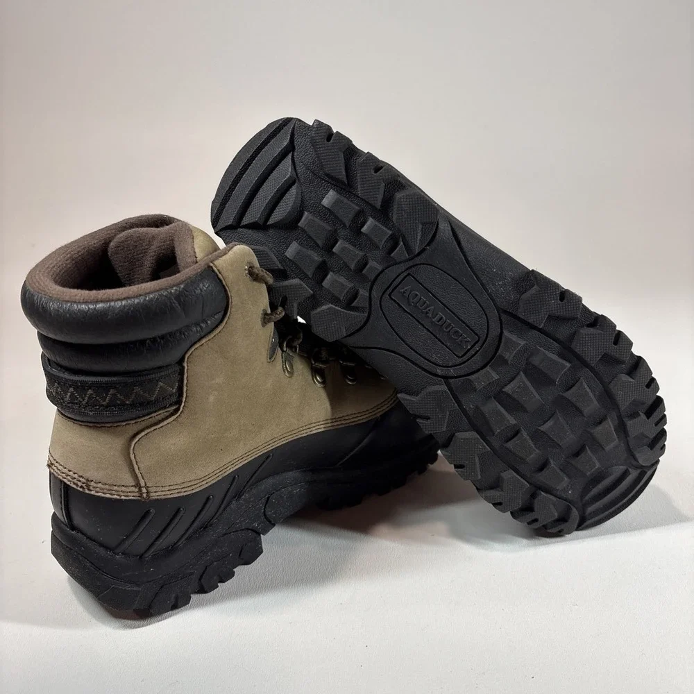 Aqua Duck Rain‎ Snow Boots 6m Brown